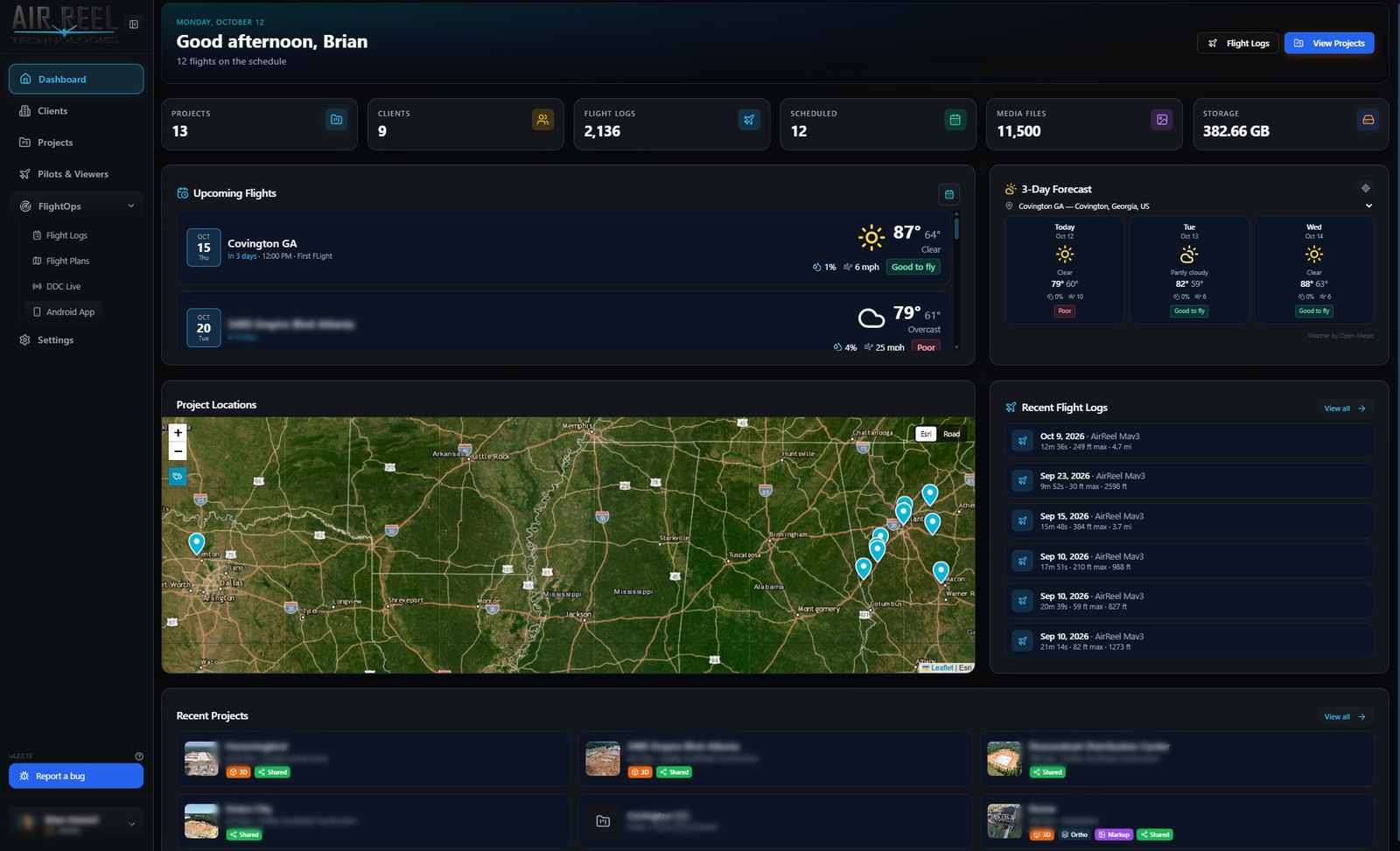 Drone Data Command dashboard